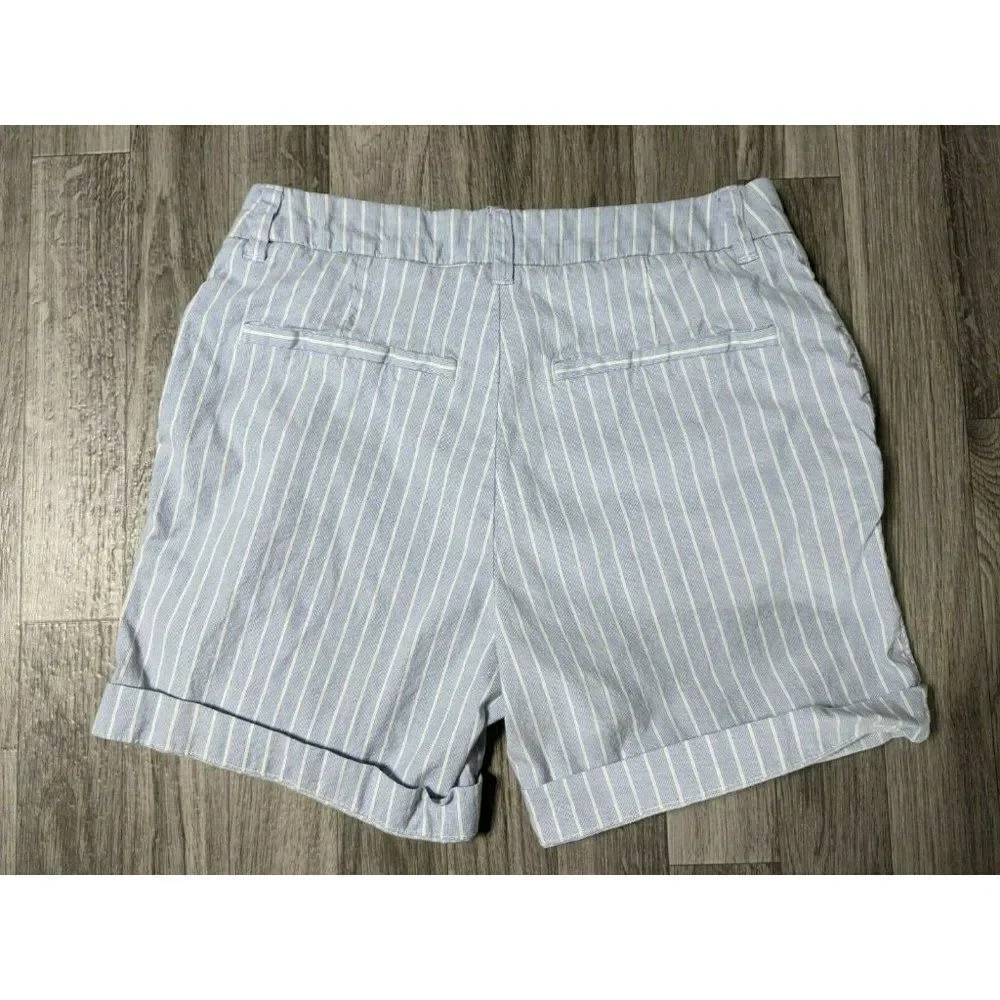(3/$27)‎ H&M L.O.G.G. Cuffed Striped Shorts